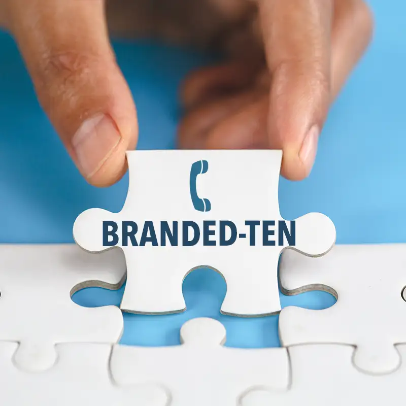 Branded-Ten vanity number as a piece of your marketing puzzle